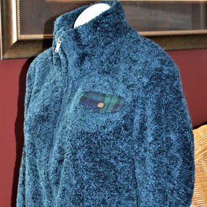 PENDLETON WOMEN'S SMALL DEEP PILE SHERPA FULL ZIP BLUE